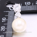 Venta caliente CZ stone &amp; White Pearl Earring con alta calidad